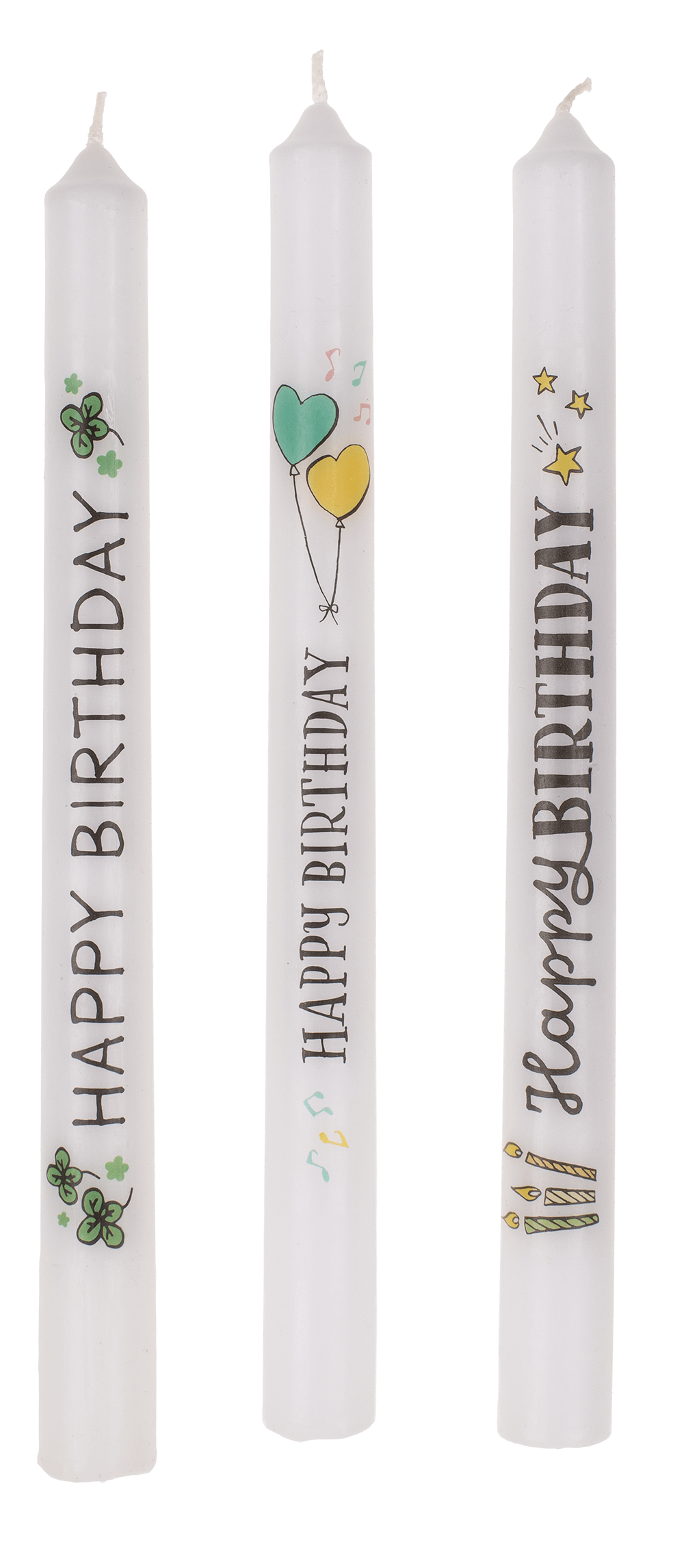 Stick candle, Happy Birthday,