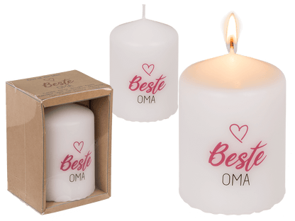 Pillar candle, Beste Oma,