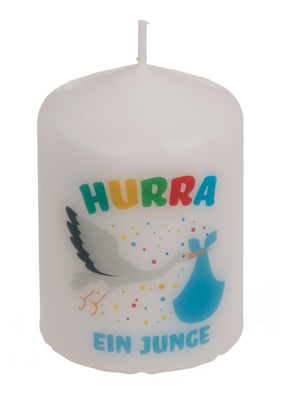 Pillar candle, Hurra ein Junge,