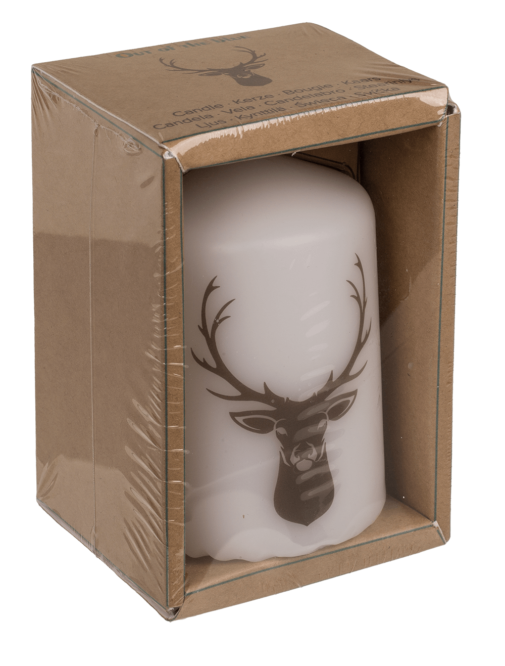 Pillar candle, deer head,
