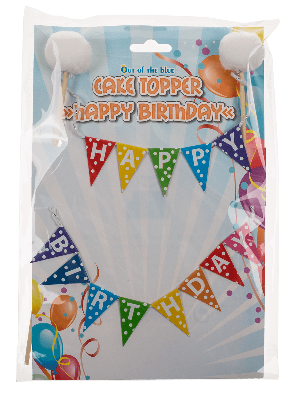 Cake Topper, Happy Birthday, 2 assorted,