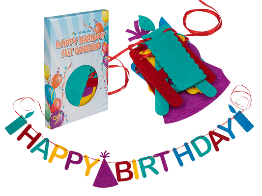 Felt garland, Happy Birthday,