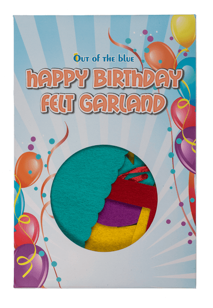 Felt garland, Happy Birthday,