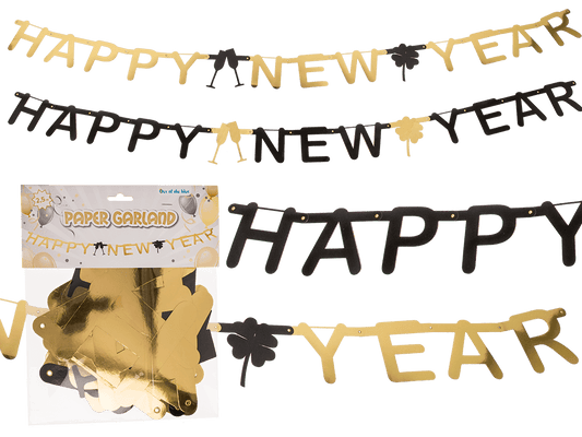 Paper garland, Happy New Year,