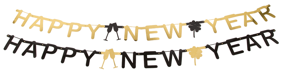 Paper garland, Happy New Year,