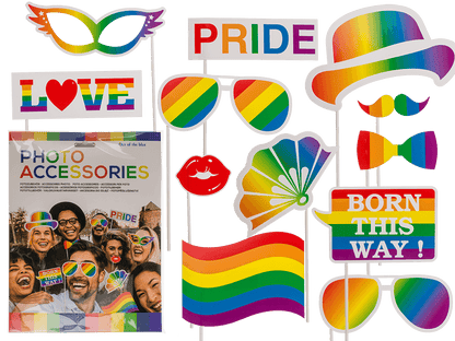 Party photo accessories on stick, Pride,