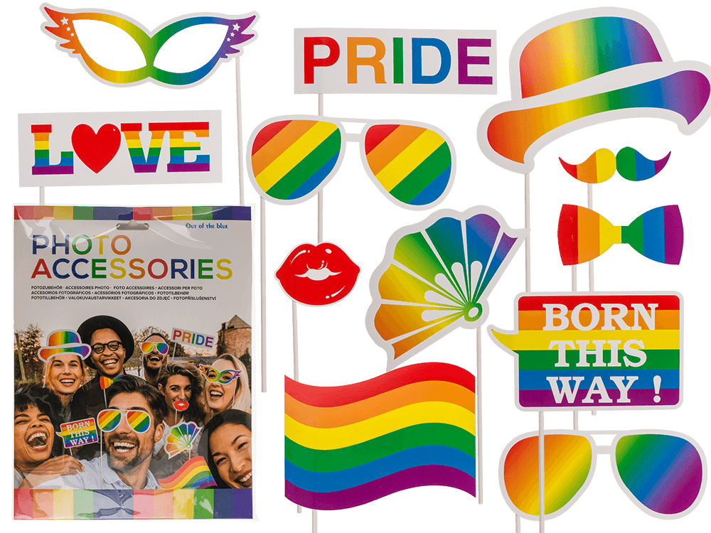 Party photo accessories on stick, Pride,