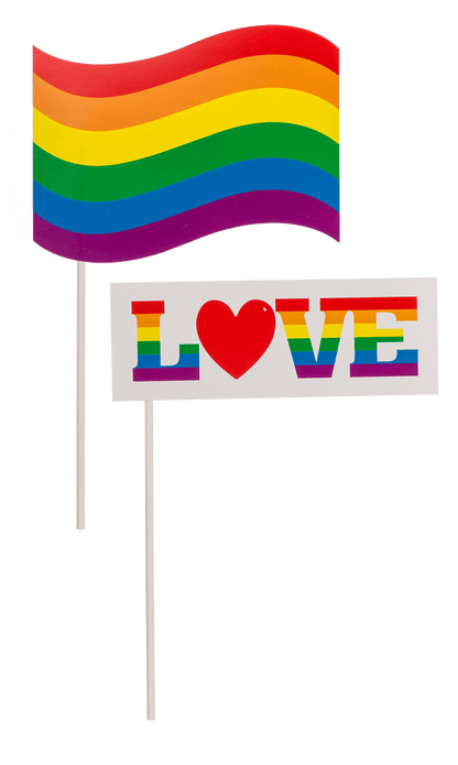 Party photo accessories on stick, Pride,