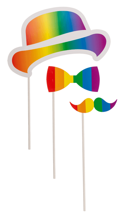 Party photo accessories on stick, Pride,