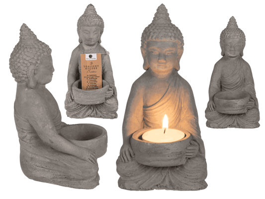Tealight holder, Buddha,