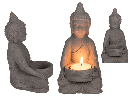 Tealight holder, Buddha,