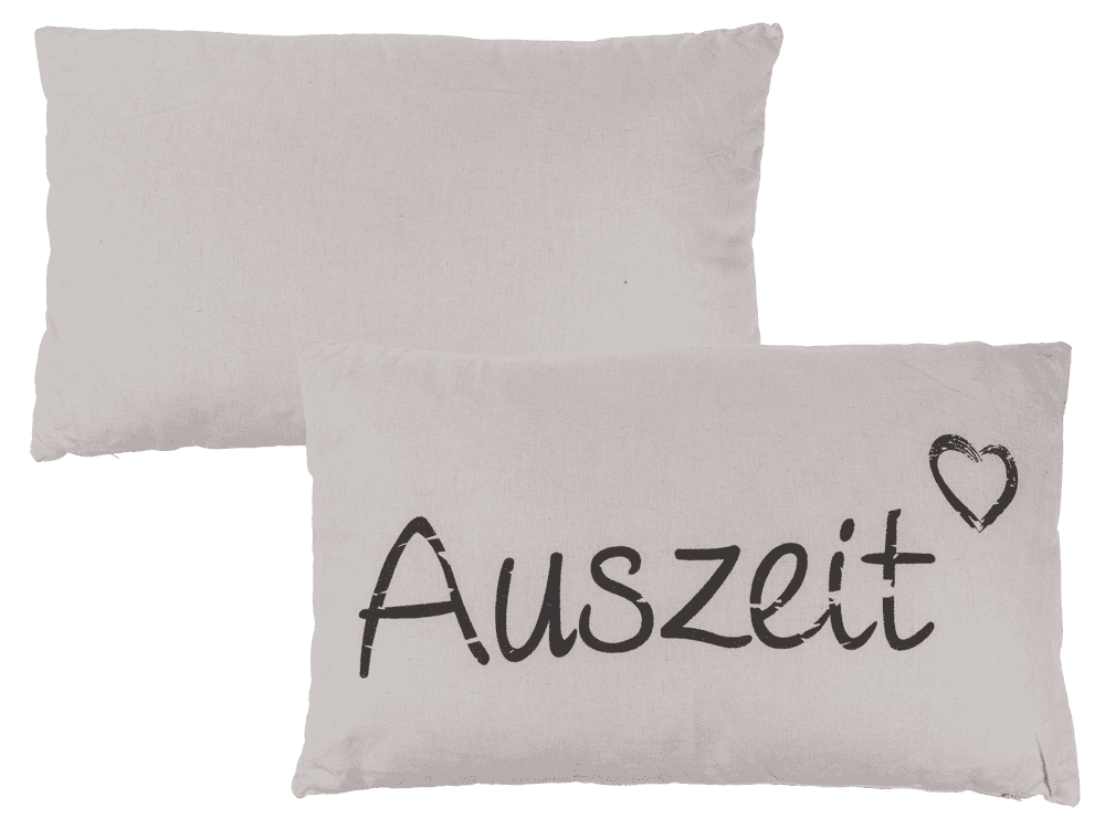 Creme coloured decoration cushion, Auszeit,