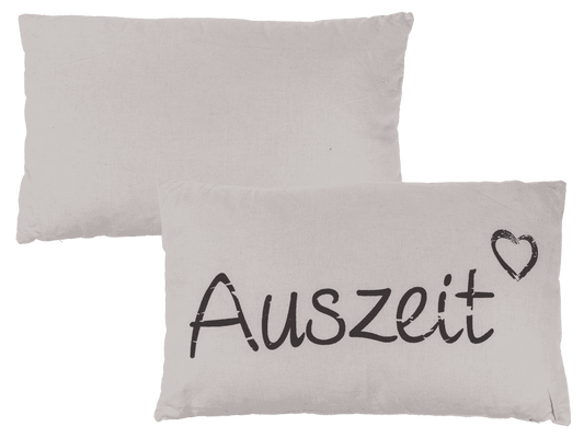 Creme coloured decoration cushion, Auszeit,
