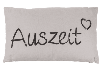 Creme coloured decoration cushion, Auszeit,