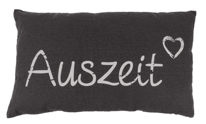 Grey coloured decoration cushion, Auszeit,