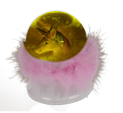 Polyresin glitter globe, Unicorn,
