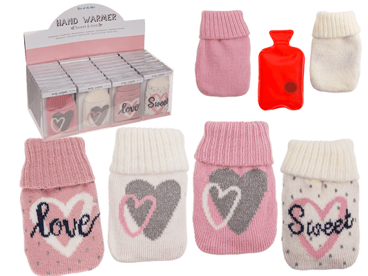 Hand warmer with textile cover, Sweet & Love,