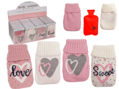 Hand warmer with textile cover, Sweet & Love,