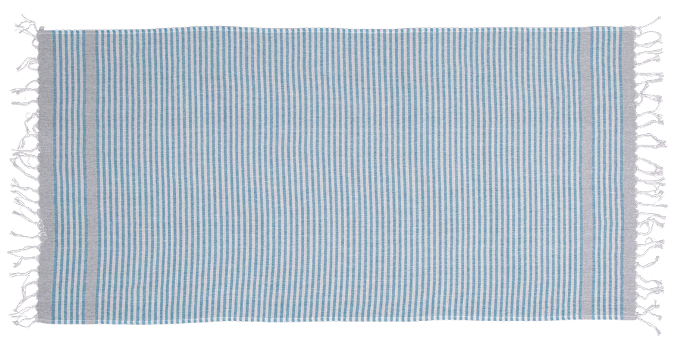 White/blue coloured Fouta Towel (for sauna &,