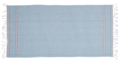 White/blue coloured Fouta Towel (for sauna &,
