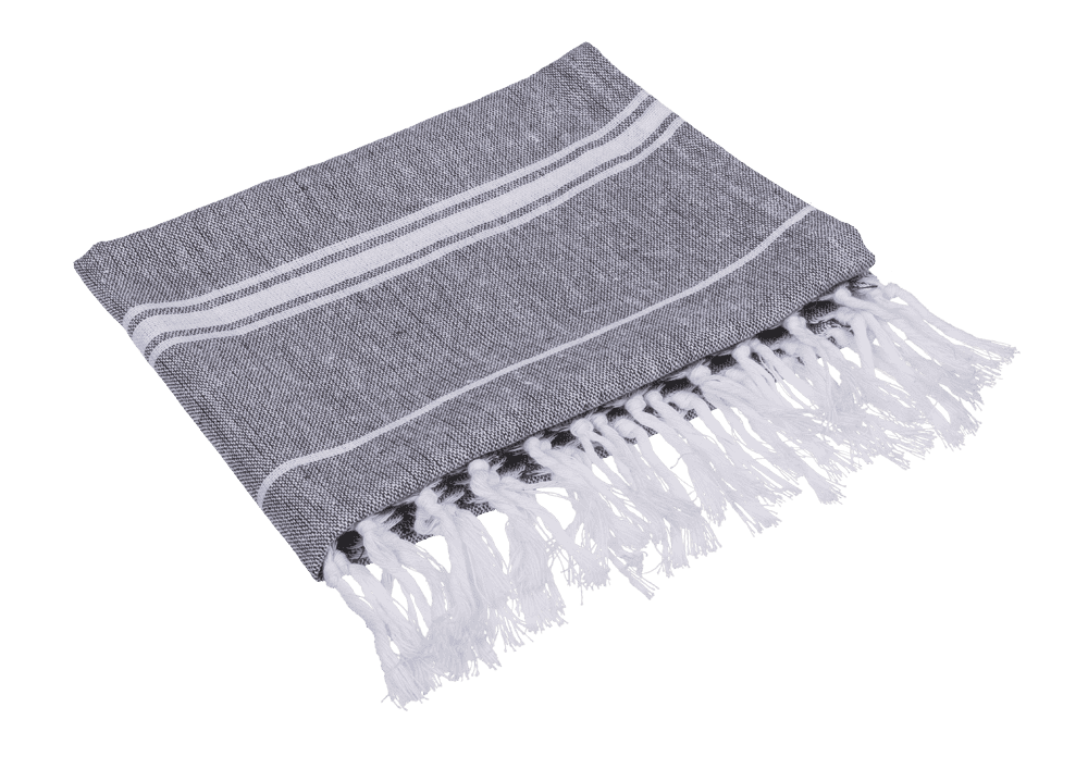 White/grey coloured Fouta Towel (for sauna &