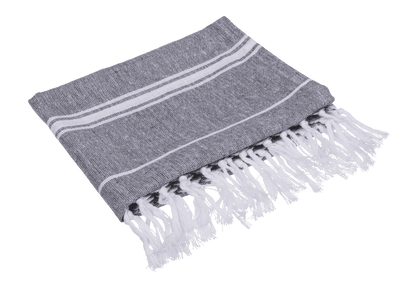 White/grey coloured Fouta Towel (for sauna &