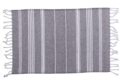 White/grey coloured Fouta Towel (for sauna &