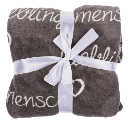 Grey coloured comfort blanket, Lieblingsmensch,
