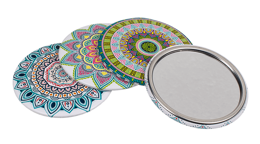 Pocket mirror, Mandala,
