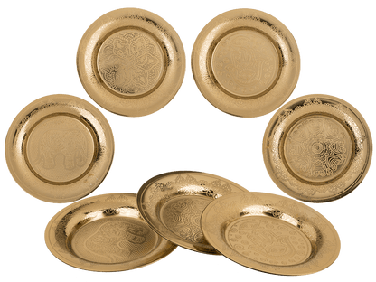 Gold colored stainless steel jewelry plate,