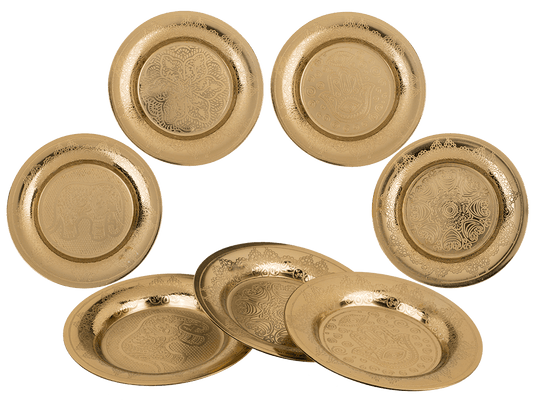 Gold colored stainless steel jewelry plate,