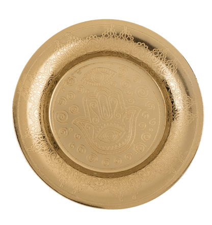 Gold colored stainless steel jewelry plate,