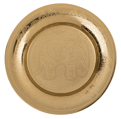 Gold colored stainless steel jewelry plate,