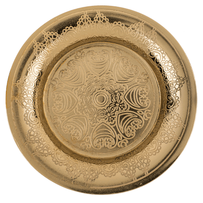 Gold colored stainless steel jewelry plate,