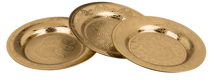 Gold colored stainless steel jewelry plate,