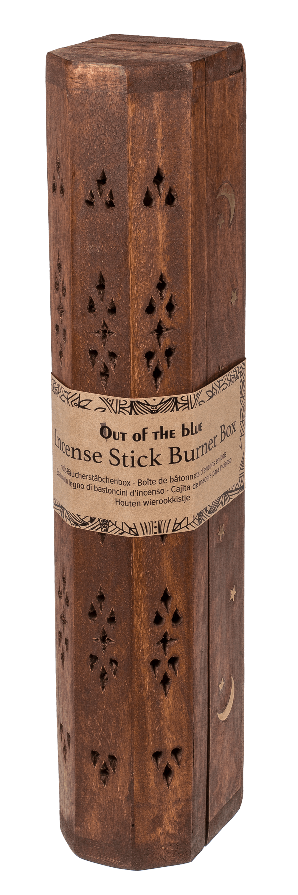 Wooden incense stick burner box,