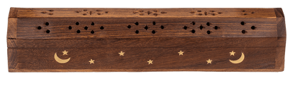 Wooden incense stick burner box,