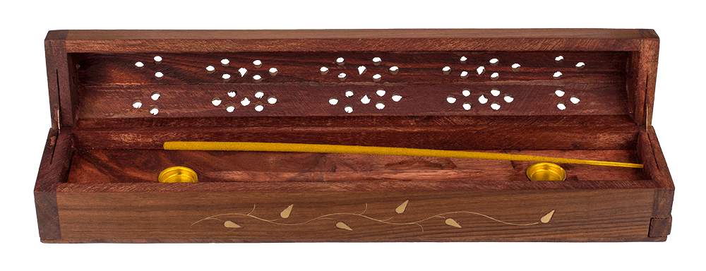 Wooden incense stick burner box,