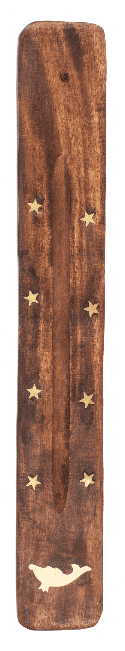 Wooden incense stick holder, ca. 25,5 x 4 cm,