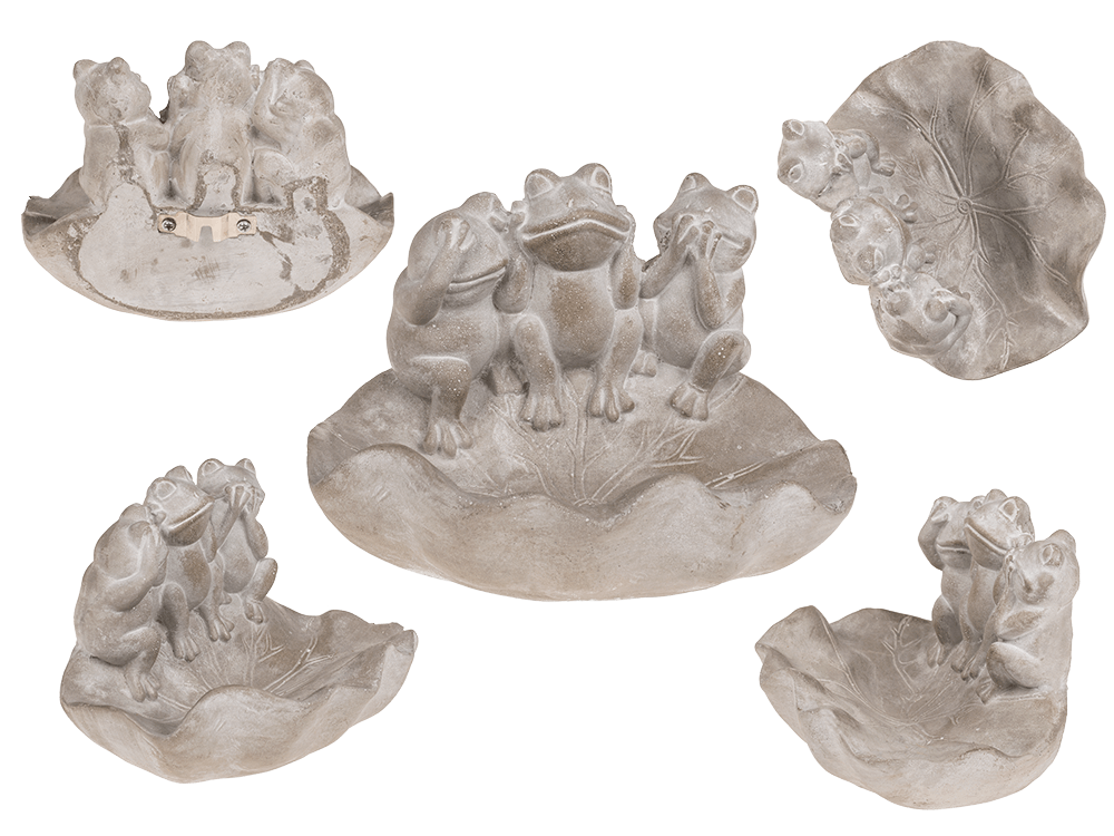 Bird feeder, frogs, ca. 21,5 x 14,5 x 16 cm,