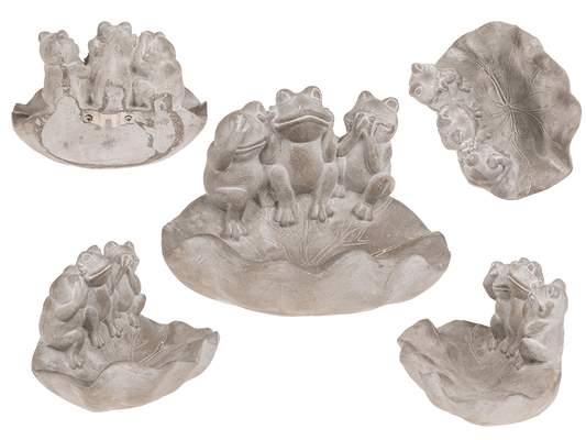 Bird feeder, frogs, ca. 21,5 x 14,5 x 16 cm,