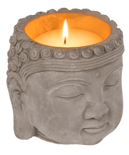 Candle, Buddha-head, ca. 13,5 x 13 cm,