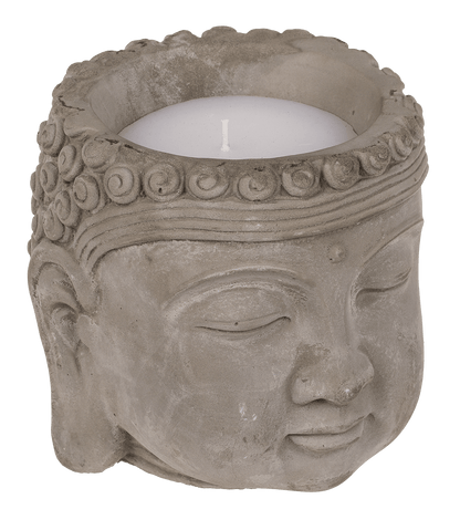 Candle, Buddha-head, ca. 13,5 x 13 cm,