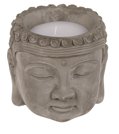 Candle, Buddha-head, ca. 13,5 x 13 cm,