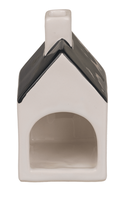 Ceramic house for incense cones/tea lights