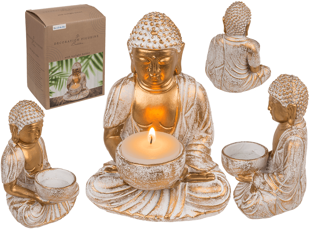 Decoration figurine, Buddha, with tealight