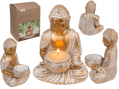Decoration figurine, Buddha, with tealight