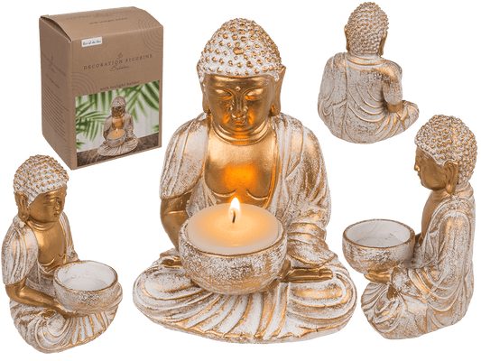 Decoration figurine, Buddha, with tealight