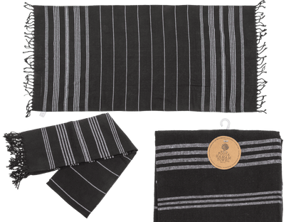 White/black coloured Fouta Towel