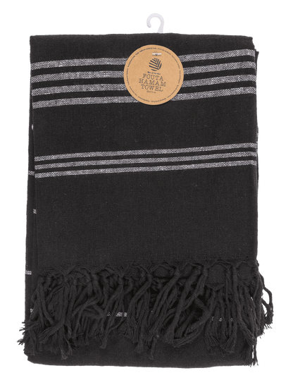 White/black coloured Fouta Towel